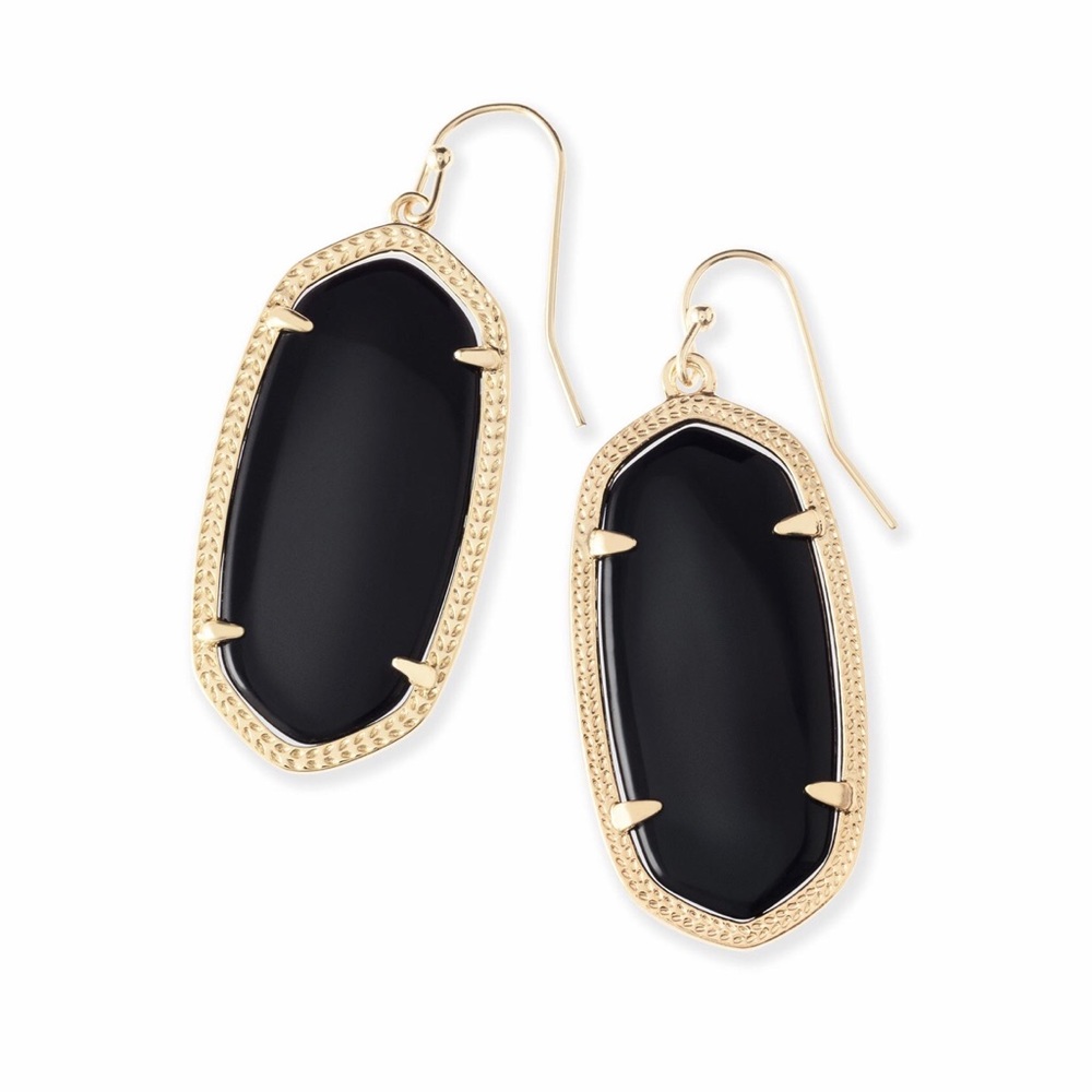Kendra Scott Elle earrings black and gold